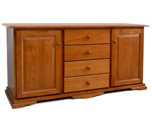 Vajillero con puertas de madera