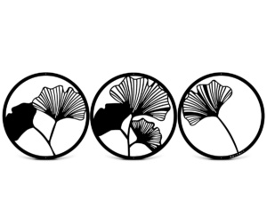 Cuadro Redondo Tríptico Flores