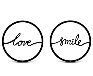 Cuadro Redondo Doble Love & Smile