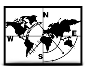 Cuadro Planisferio Ejes