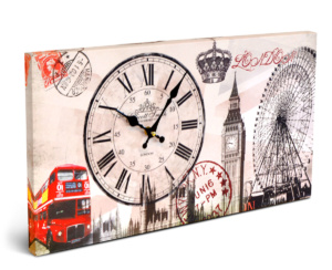 Cuadro Reloj Horizontal Londres