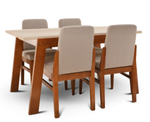 Mesa Bakú + 4 sillas Bakú Shot