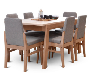 Mesa Bakú + 6 sillas Bakú Shot