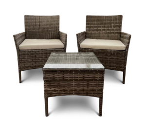 Set de Mesa + 2 Sillones Rattán Varadero