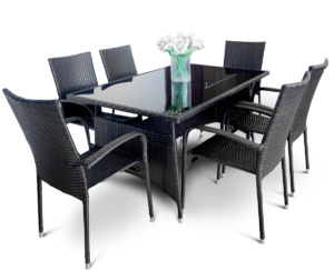 Juego de Comedor Miami Rattán