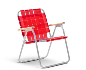 Reposera Plegable con Apoyabrazos de Madera