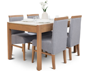 Mesa Xanaes Rectangular + 4 Sillas Xanaes Shot