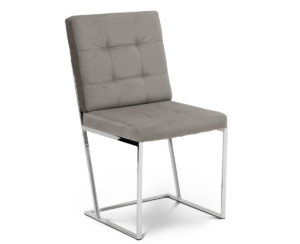 Silla Willy Tapizada Cromada