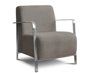 Sillón Alesya 1 Cuerpo Tapizado Cromado
