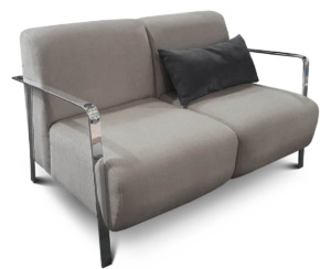 Sillón Alesya 2 Cuerpos Tapizado Cromado