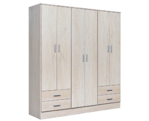 Placard Tana Eco 6 puertas 4 cajones