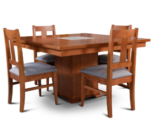 Mesa Euro Base Central + 4 Sillas Euro Shot