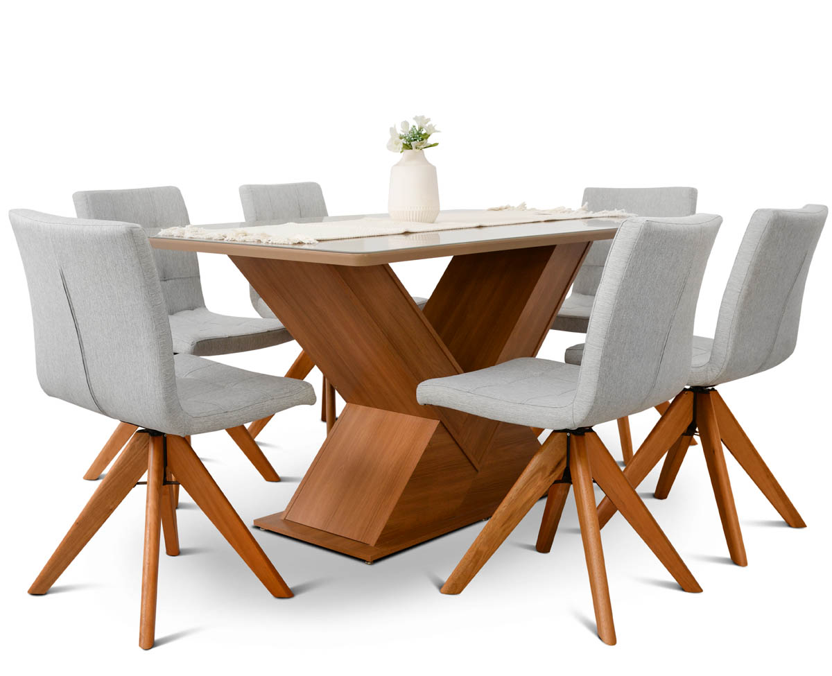 Mesa de Comedor Amora 6 Sillas Nice Espácity