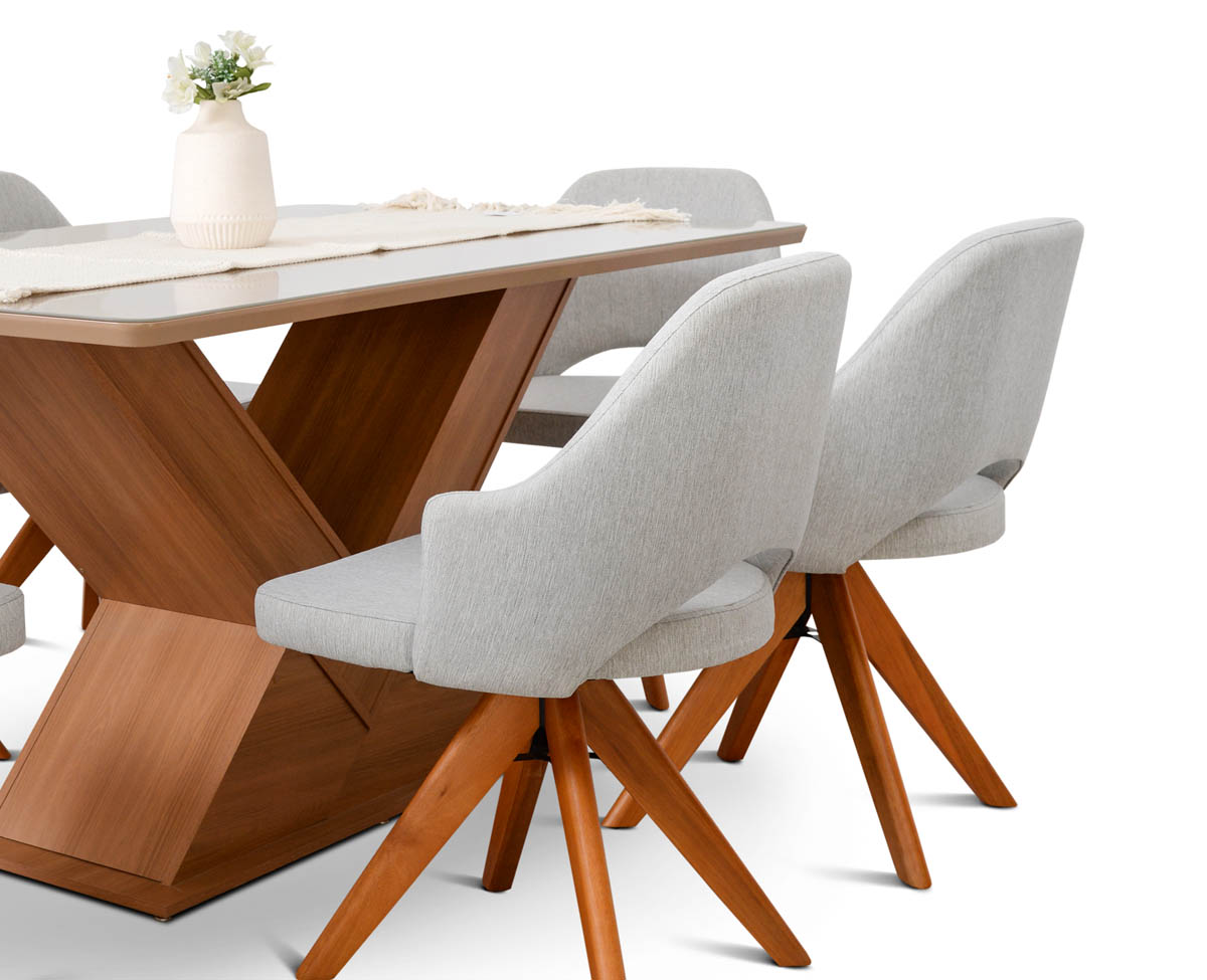 Mesa de Comedor Amora 6 Sillas Siena Espácity
