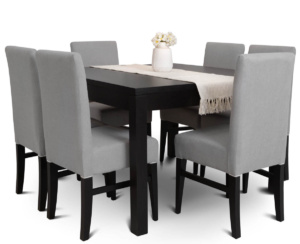 Mesa Euro Cuadrada + 6 Sillas Vicco Shot