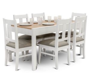 Mesa Xanaes Rectangular + 6 Sillas Euro Shot