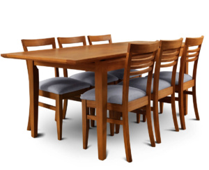 Mesa Murano Extensible + 6 sillas Murano Shot