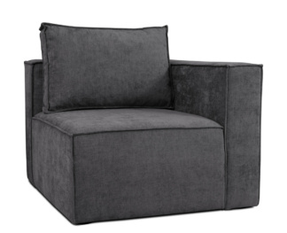 Módulo 1 Cuerpo Sillón Toronto con Apoyabrazos Million - Onyx