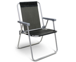 Sillón Plegable Caño Acero Apoyabrazo Plástico