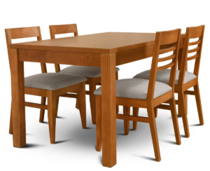 Mesa Euro Rectangular con 4 Sillas Konci Aspen