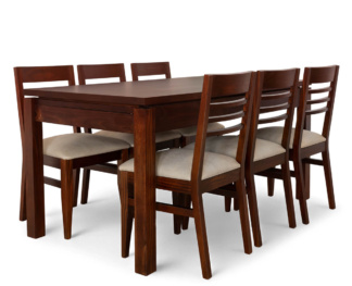 Mesa Euro + 6 Sillas Konci Cuerotex