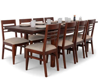 Mesa Euro Extensible + 8 Sillas Konci Cuerotex