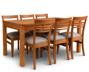 Mesa Euro Extensible 120 con 6 Sillas Murano Shot