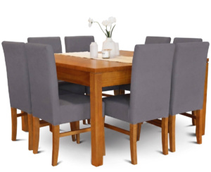 Mesa Euro Cuadrada + 8 Sillas Vicco Sunny