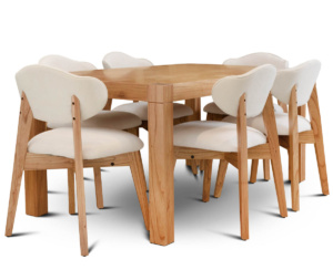 Mesa Contemporánea + 6 Sillas Rivera