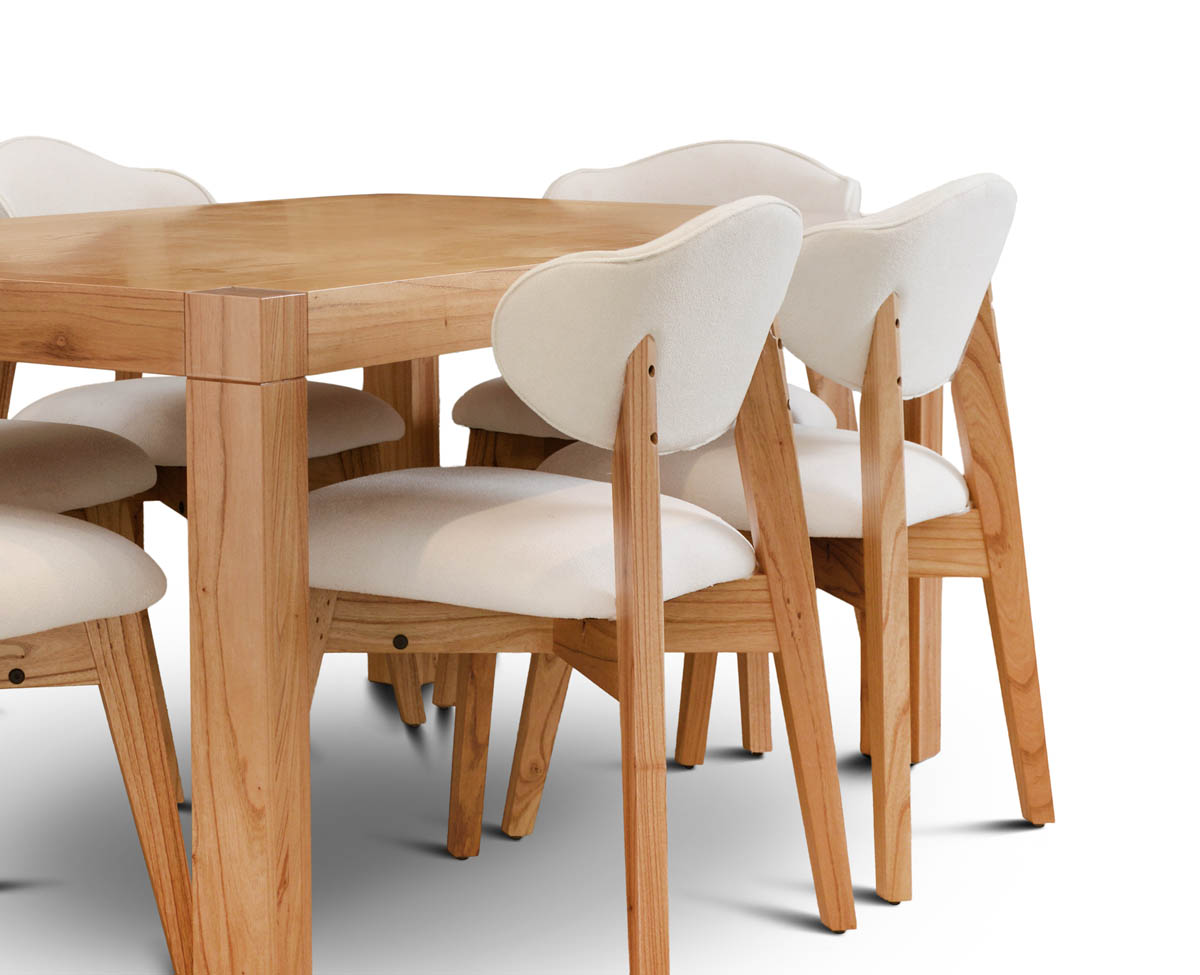 Mesa Contemporánea 180 + 6 Sillas Rivera Espácity